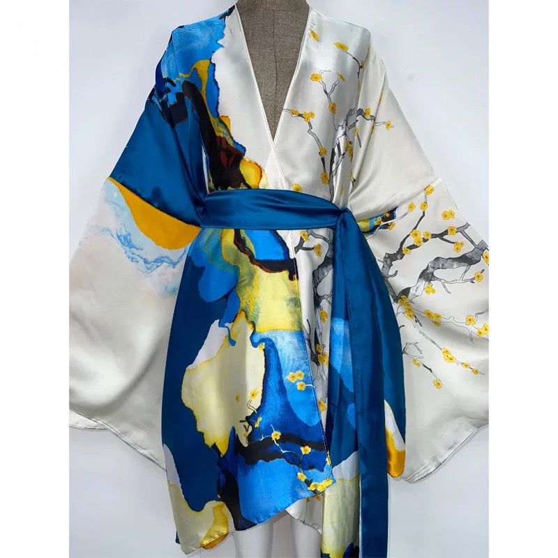 Women's Short Kimono Robe – All Inclusive Beach Cover Up