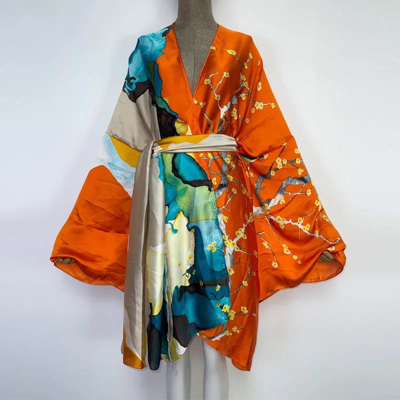 Women's Short Kimono Robe – All Inclusive Beach Cover Up